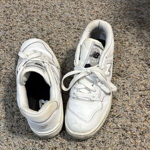 New Balance Women’s White Leather Sneakers - Classic Lace-Up Style